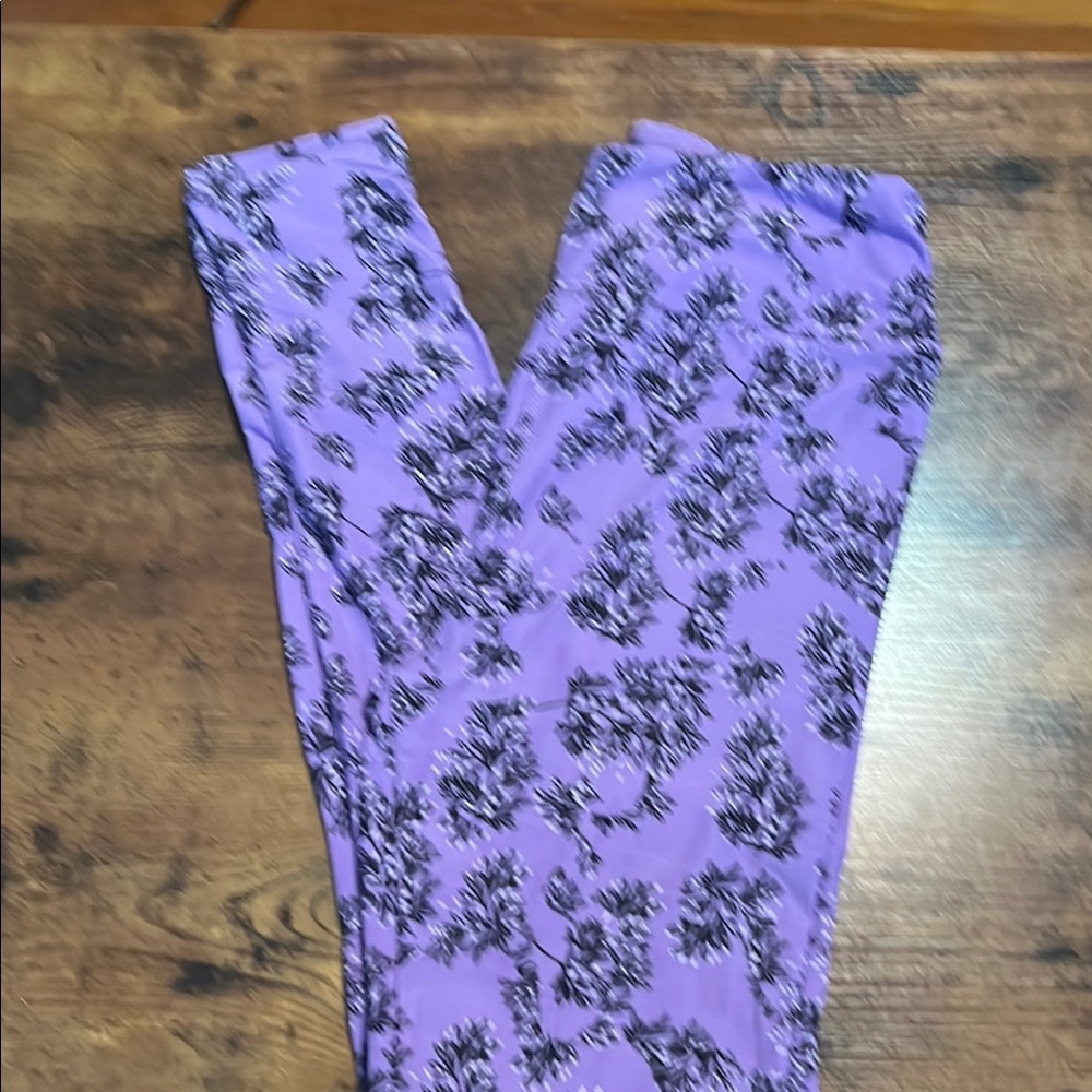Floral Purple Leggings